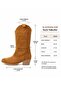 Women's Clind Mink Suede Embroidered Western Cowboy Boots & Boots - 7