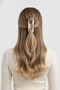 Stylish and Durable Light Beige Color Large Size Hair Clip Claw for Women - 2