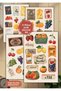 4-Piece Summer Delight Fruit and Vegetable Sticker Set Agenda Bullet Junk Journal Planner Scrapbook Jj0020