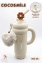 Cocosmile 950ml Double Drink Stainless Steel Thermos with Strap Ornament and Gift, with or Without a Straw
