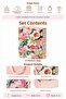 10 Pcs (23 X 18 X 10 cm) - Pastel Pink Floral Medium Cardboard Gift Bag - 3