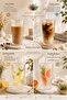 Borosilicate Presentation Cup, Cup with Lid and Straw, Coffee Cup, Heat Resistant (600 ml) Macchiato - 3