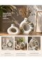 Modern Bohemian Home, Office and Gift Decorative Vase Set |   Hand Painted Special Design 2-Piece Vase - 2