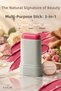 Intensely Pigmented Stick Blush, Lipstick and Eyeshadow 3-in-1 Practical Multi-Purpose Makeup Stick - 3