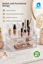3-Drawer Cosmetic Set with Organizer Transparent Makeup Jewelry Lipstick Nail Polish Cotton Organizer - 2