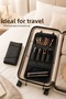 Hanging Hair Straightener and Makeup Organizer Foldable Travel Bag with 4 Compartment Mesh Pockets - 3