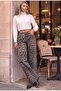 جينز نسائي من نوع Leopard 1w6-26 Palazzo Fit بنمط خاص من قماش الدنيم - 4
