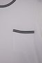 Ecru Large Size Regular Cut T-Shirt with Pocket and Knit Tape Detail Tmnss25Bf00027 - 4