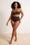 Brown High Waist Corset Ruched Detail Shaping / Sculpting Plus Size Bikini Bottom Tbbss23Cr00001 - 2