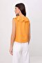 Orange Ruffle Detail Woven Blouse Twoss26Bz00767 - 4
