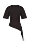 Kahverengi Fitted/Vücuda Oturan Kısa Kollu Büzgülü Uzun Pamuklu Esnek Örme T-shirt TWOSS26TS00307 - 7