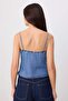 Mavi Askılı Bağlamalı Denim Bluz TWOSS26BZ00832 - 4