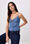 Mavi Askılı Bağlamalı Denim Bluz TWOSS26BZ00832 - 2
