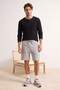 Gray Regular Fit Knitted Shorts & Bermuda with Side Piping Tmnss26Sr00036 - 2
