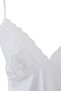 Ekru Yırtmaçlı Tül ve Dantel Detaylı Saten Kapsız Babydoll/Fantezi Gecelik THMAW26CY00003 - 5