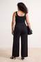 Black Diver/Scuba Fabric Waist Sports Knitted Plus Size Sweatpants Tbbss26Aj00010 - 3