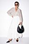White Long Lace Lined Skirt Tdrss26Et00065