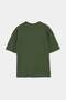 Haki Oversize/Geniş Kesim Slogan Nakışlı %100 Pamuk T-Shirt TMNSS26TS00055 - 6