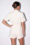 White Denim Shirt Collared Shorts Jumpsuit Tdrss26Tu00001 - 3