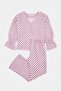 Pembe %100 Pamuklu Puantiyeli Müslin Dokuma Pijama Takımı THMAW26PT00178 - 3