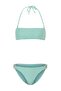 Green Strapless Covered Textured Regular Waist Regular Bikini Set Tbess26Bt00232 - 5