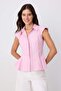 Pembe Çizgili Peplum Detaylı Bele Oturan Gömlek TWOSS26GO00209