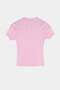Pink Polka Dot Fitted Crew Neck Short Soft Knitted T-Shirt Twoss26Ts00311 - 7