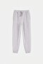 Gray Melange Plain/Basic Boys' Jogger Thick Non-Padded Knitted Sweatpants Tkdaw27Ea00010 - 4
