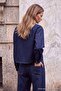 Wardrobe Essentials Koyu Mavi Tencel Karışımlı Gömlek Jeans Denim Alt - Üst Takım TWOAW27AU00017 - 5