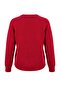 Wardrobe Essentials Kırmızı Yünlü Asimetrik Etek Ucu Triko Kazak TWOAW27KZ00117 - 8