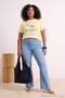 Mavi Yüksek Bel İspanyol Paça Denim Büyük Beden Flare Jeans TBBAW26CJ00030