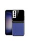 Samsung Galaxy S21 Compatible Case Lens Leather Case Navy Blue