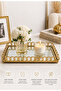 Gold Decorative Tray with Mirrored Ring Detail Large (27X40)