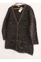 Women's Leopard Patterned Plus Size Pocketed Buttoned Knitwear Mother Cardigan - 5