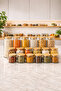 Vacuum Sealed, Bamboo Lid, 18-Piece Glass Jar and Dowry Set 1300-800-500 ml