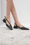 Annie Black Color Patent Leather Women's Low Heeled Shoes - 4