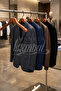 Business Class 3 Pieces 44 cm Black Italian Hook Solid Wood Suit Hanger Coat Jacket Hanger - 6
