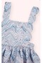 Baby Girl Set with Wave Patterned Gilet and Short-Sleeved T-Shirt, 0-5 Years Old, Blue - 3