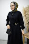 Side Tie Buckle Detailed Dress Tsd260203 Black - 2