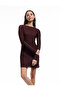 Crew Neck Long Sleeve Back Detail Slim Fit Mini Dress - 2