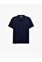 Short Sleeve Cotton Pique Fabric Polo Neck Slim Fit T-Shirt - 3