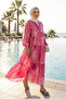 Women's Colorful Patterned Long Modest Summer Dress - 3