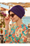 Sandy Hat Purple Ready-Made Turban Hijab Pool Cap Suitable for Medical Use - 8