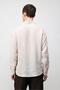 Beige 100% Linen Relax Fit Men's Shirt - 5