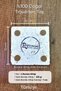 Natural Stone Coasters Set of 4 10x10x1 Cm Evil Eye Bead Patterned Stone Coasters - 2