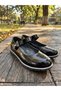 Genuine Leather Black Patent Leather Ribbon Detailed Girls' Ballerinas - 4