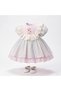 Princess Eyelet Embroidery Carousel Embroidered Girls' Dress