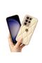 Samsung Galaxy S22 Ultra Compatible Case Zebana Camellia Leather Case Beige - 3