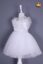 1-5 Years Old Tulle with Stones at the Collar Special Design Back Detail Girls' Tulle Skirt Evening Dress Wedding Dress 6516 - 3