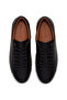 Black Men's Leather Sneaker Dover Essential Low Lace up Sneaker - 8